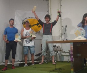 Elio Cataldi, Arturo Dal Mas, and Davide Guiducci (l-r), finish second, third, and first respectively in the 2010 Trofeo Zanchettin.
