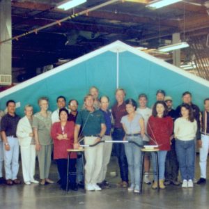 1998
The Wills Wing Crew (l-r): Carlos Mendosa, Victor Sosa, Martin Maldonado, Martha Diorio, Carol Mortenson, Ruben Frausto, Mariana Saenz, Jim Wood, Rob Kells, Rick Zimbelman, Steven Pearson, Mike Meier, Linda Meier, Tim Frederick,   Maria Casillas, Gene Atkins, James DePasquale, Eva Hanska, Paul Diehl, Raul Bonilla, Ken Howells.  Not pictured: Tom Blaty.
