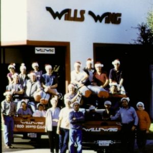 The Wills Wing Crew, 1999
Back row: Linda Meier, Mike Meier, Robert Robles, Tim Frederick, Steven Pearson, Ken Howells, Paul Diehl, Rob Kells.
Middle row: Tom Blaty, Gene Atkins, Rick Zimbelman, Carlos Mendosa.
Front row: Victor Sosa, Eva Hanska, Mariana Saenz, Carol Mortenson, Carsten Friedrichs, Martin Maldonado, Carlos Lopez, Gary Smith, Ruben Frausto,  Martha Diorio.
