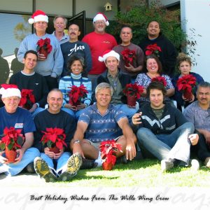The Wills Wing Crew, 2008:
Front Row, l-r: Gary Smith, Bill Blaty, Ken Howells, Wolfi Siess, Carlos Mendosa
2nd Row, l-r: Tom Blaty, Linda Meier, Steven Pearson, Eva Hanska, Narcisa Hartsch
Standing, l-r: Paul Diehl, Mike Meier, Moises Cortes, Rick Zimbleman, Martin Maldonado, Anthony Faletoi
(Not pictured: Chris Wills, Peter Swanson)
In Memoriam: Rob Kells - with us in spirit 