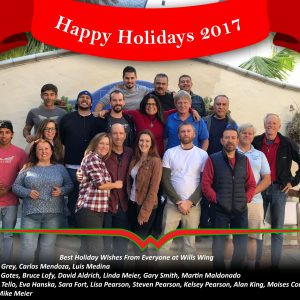 Wills Wing 2017: (Back) Alfredo Grey, Carlos Mendoza, Luis Medina  (Middle) Rudy Gotes, Bruce Lofy, David Aldrich, Linda Meier, Gary Smith, Martin Maldonado (Front) Fermin Tello, Eva Hanska, Sara Fort, Lisa Pearson, Steven Pearson, Kelsey Pearson, Alan King, Moises Cortes, Ken Howells, Mike Meier