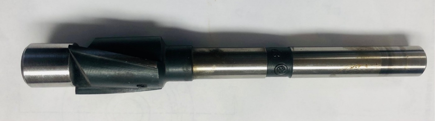 Custom drill jig used to shorten T2C sprog tubes to T3 length