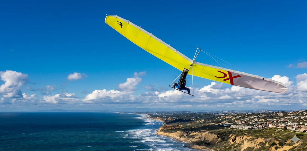 Larry Tudor flying a Wills Wing XC at Torrey Pines